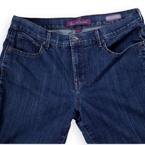 Gloria Vanderbilt "Barely Boot" Dark Wash Blue Jeans 12 - Picture 10 of 10